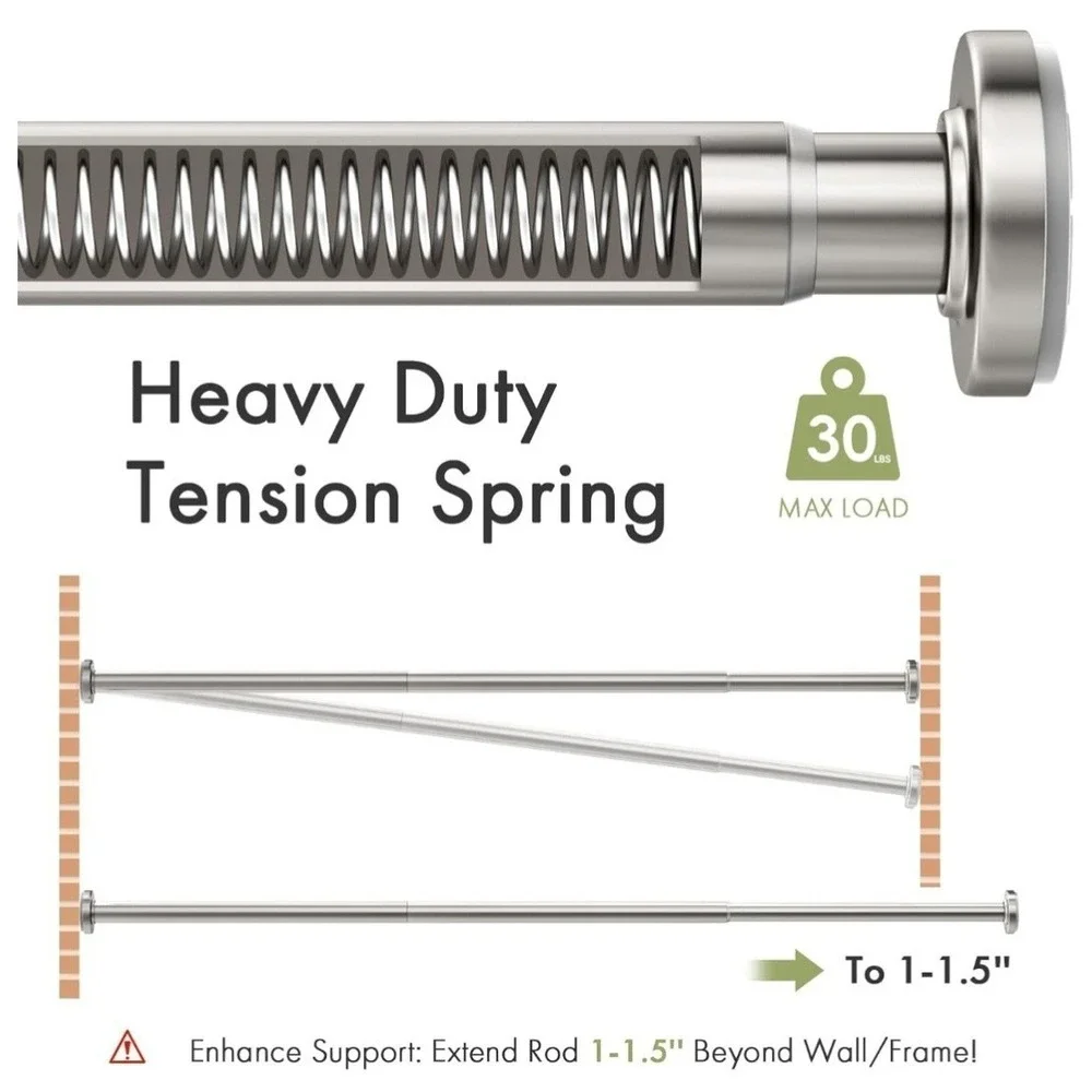 AmazerBath 31-46.5 Inches Spring Tension Shower Curtain Rod, Short Shower Rod...